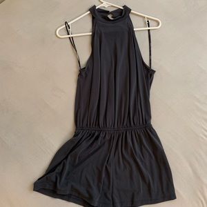 F21 charcoal gray romper